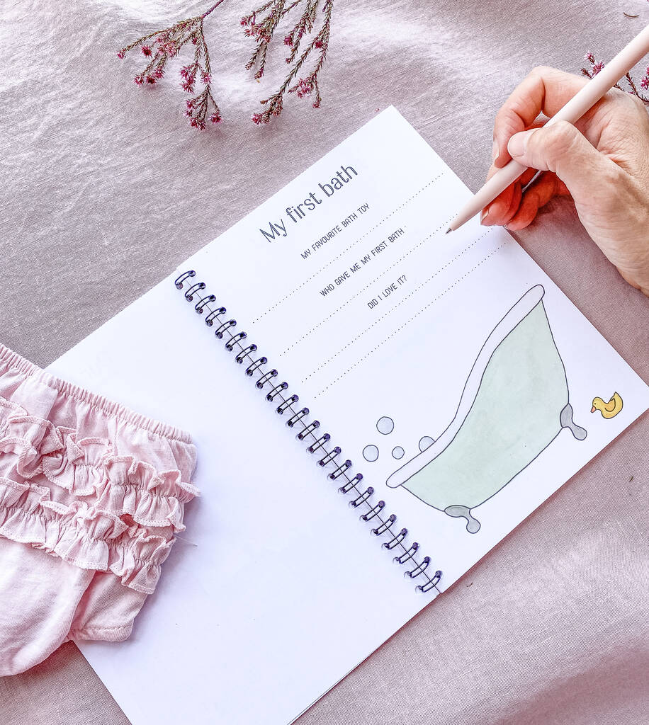 Personalised Baby Milestone Book By Sparks And Daughters ...