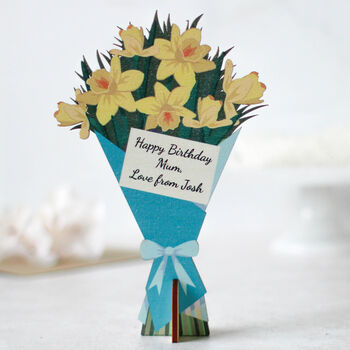 Personalised Birth Flower Card, March, Daffodil, 2 of 3