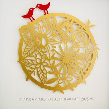 Personalised 50th Anniversary Paper Cut, 8 of 12