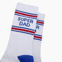 Super Dad Organic Cotton Sports Socks In White, thumbnail 2 of 4