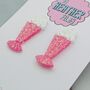 Milkshake Glitter Resin Earrings, thumbnail 5 of 5