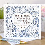 Personalised Beach Destination Foil Seashell Wedding Card, thumbnail 1 of 2