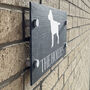 Personalised Dog Breed Slate House Number Sign, thumbnail 2 of 3
