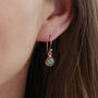Rose Gold Vermeil Mini Heart Gemstone Earrings, thumbnail 3 of 7