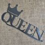 Queen And Crown Metal Art Word Sign Jubilee, thumbnail 8 of 12