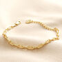Anchor Chain Bracelet In Gold, thumbnail 1 of 5