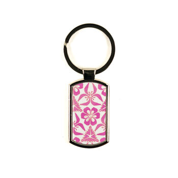 Pink Nettles Millefiori Handprinted Keyring, 3 of 12