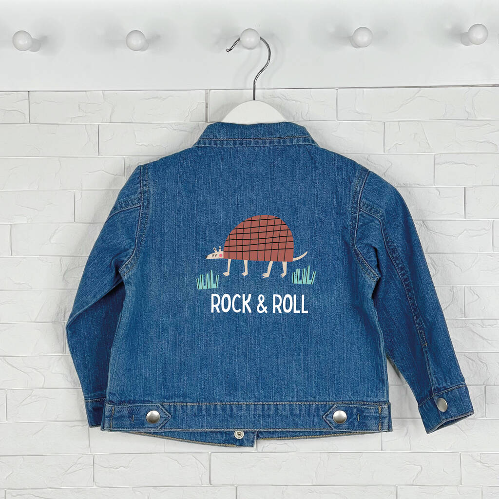 Armadillo Rock And Roll Baby/Kids Denim Jacket, 1 of 2