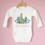 Personalised Floral Bunny Baby Outfit, thumbnail 1 of 5