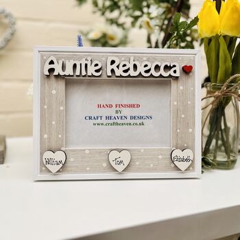 Personalised Auntie Aunt Photo Frame Birthday Gift, 2 of 9