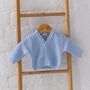 Hello World Embroidered Personalised New Baby Cardigan, thumbnail 2 of 6
