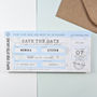 Boarding Pass Save The Date Vintage Style, thumbnail 3 of 10