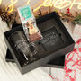 Holly And Snowflake Christmas Hot Chocolate Glass Mug And Gift Box, thumbnail 4 of 6