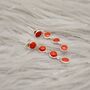 Red Coral Sterling Silver Earrings, thumbnail 2 of 4