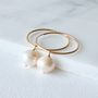 Large Pearl Hoops, thumbnail 3 of 3