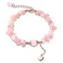 Delicate Rose Quartz Crystal Bracelet For Her, thumbnail 4 of 7