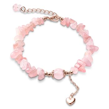 Delicate Rose Quartz Crystal Bracelet For Her, 4 of 7