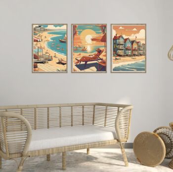 Retro Seaside Set Of Three Posters, 2 of 6