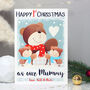Bear Twins 1st Christmas Card As Mummy Daddy, thumbnail 4 of 6