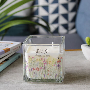 Wildflower Anniversary Square Scented Candle, 6 of 6