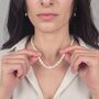 Gold Plated Natural Freshwater Pearl Choker Necklace, thumbnail 3 of 5