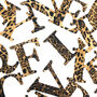 Leopard Print Iron On Applique Letters And Numbers, thumbnail 1 of 6