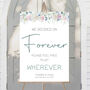 Wedding Choose A Seat Sign Pink, Blue White Florals, thumbnail 1 of 5