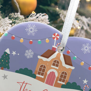 First Christmas New Home Ceramic Heart Hanging Decoration Bauble + Gift Box, 4 of 7