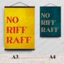 No Riff Raff Print With Hanging Magnetic Frame, thumbnail 4 of 6