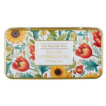 Victorian Sunflower Tea Tin With 40 English Afternoon Teabags, 2 of 5