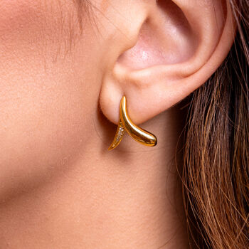 Sycamore Studs In Gold Vermeil, 2 of 3