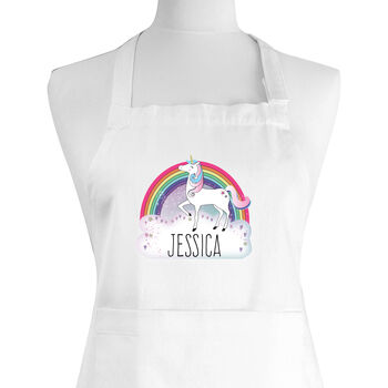 Personalised Unicorn Childrens Apron, 2 of 3