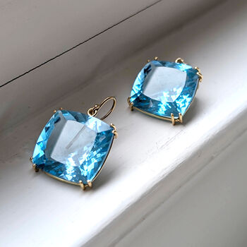 Big And Bold 18ct Topaz Earrings, 6 of 7