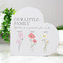 Personalised Flower Of The Month Family Heart Ornament, thumbnail 1 of 7