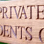 Small Double Post Engraved Oak House Sign, thumbnail 2 of 3