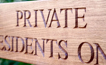 Small Double Post Engraved Oak House Sign, 2 of 3