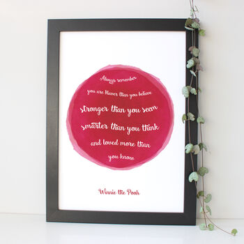 'Winnie The Pooh' Watercolour Quote Print, 8 of 10