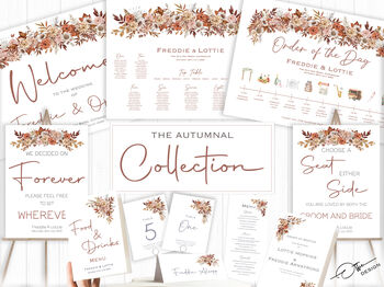 Table Plan Cards With Autumnal Florals, 7 of 7