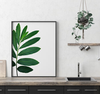 Set Of Three Botanical Green Leaves Prints, 9 of 10