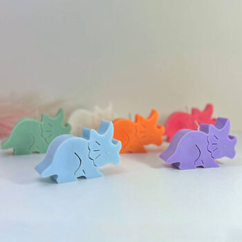 Triceratops Dinosaur Candle And Jurassic Gift, 5 of 9
