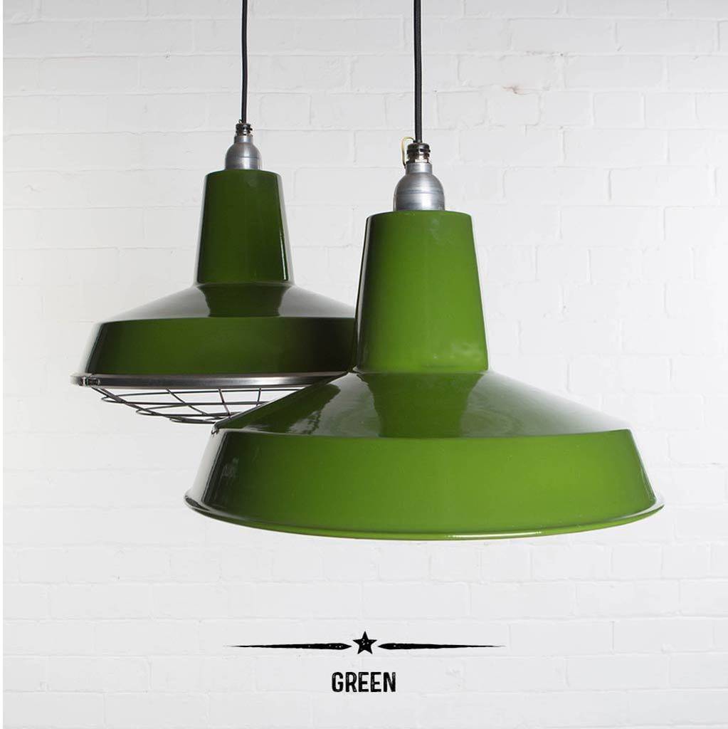 linton enamel factory industrial pendant light by dowsing & reynolds