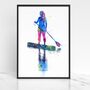 Personalised Paddle Board Sup Print, thumbnail 4 of 4