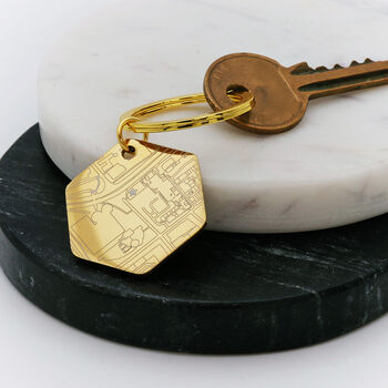 Personalised Street Map Hexagon Keyring, 6 of 12