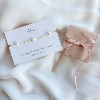 Personalised Freshwater Pearl Bracelet, 18 K Gold Plated, 10 of 10