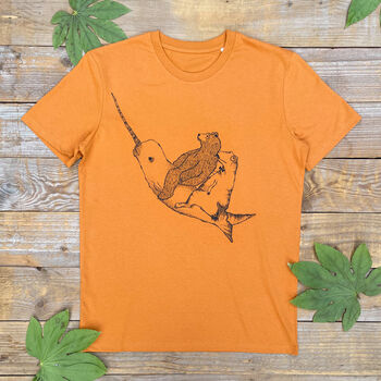 Narwhal And Bear Men's Organic T Shirt, 4 of 7