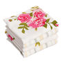 Set Of Four Helmsley Blush Floral Cotton Napkins, thumbnail 2 of 6