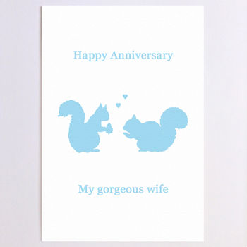 Personalised Squirrel Anniversary Card, 3 of 8