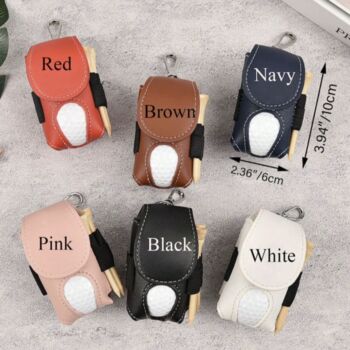 Personalised Faux Leather Golf Holder Tag Case, 2 of 2