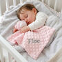 Personalised Pink Bobble Teddy Baby Comforter, thumbnail 2 of 6