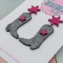 Cowboy Boot Glitter Resin Earrings, thumbnail 10 of 12